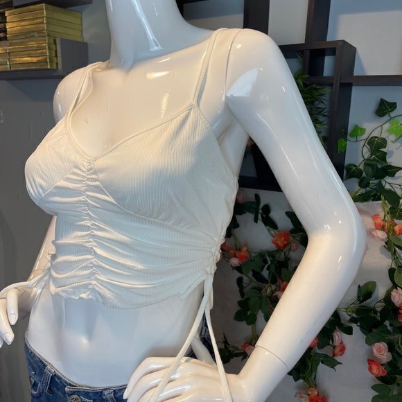 Heart Hips Ruched Detail Cami White Size M‎ RefFNB - Picture 8 of 10